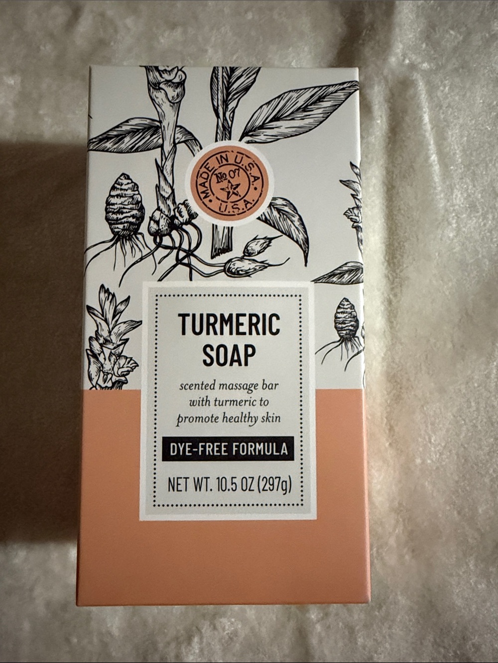 Turmeric Soap Scented Massage Bar - Peach